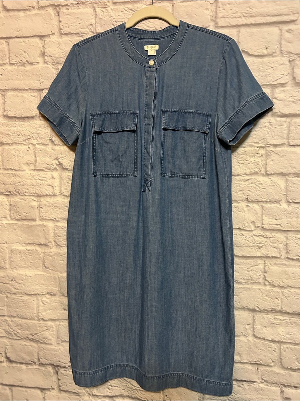 J Crew (factory) Casual Denim Shift Dress - Blue
